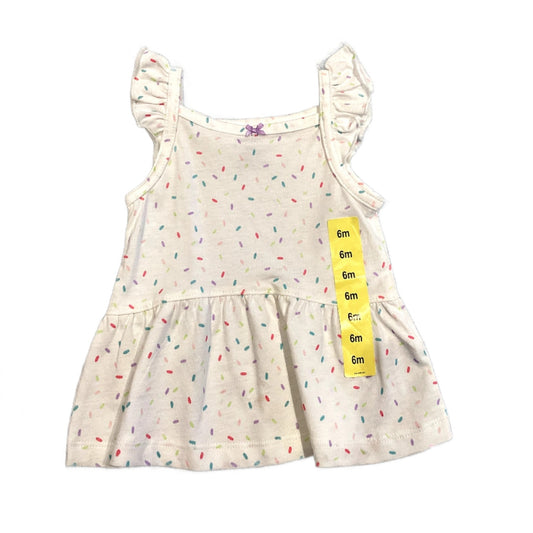 3-6 Girls Carter's White Sprinkle Tank Top