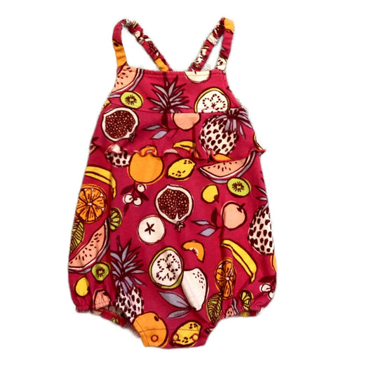 3-6 Girls Cat & Jack Pink Fruit Tank Top Bubble Onesie