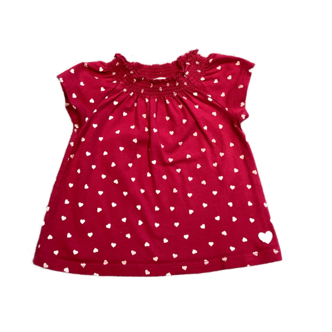 3-6 Girls OshKosh Pink Heart Printed Top