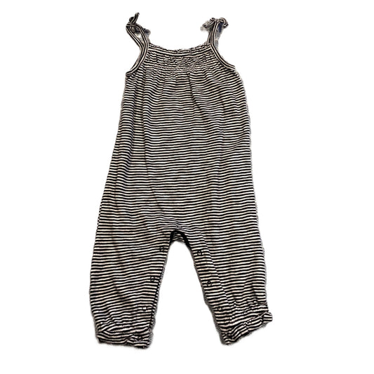 3-6 Girls Baby Gap White and Black Tank Top Romper