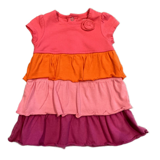 3-6 Girls Just One You Pink/Orange/Purple Tiered Ruffle Dress