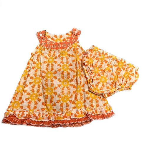 3-6 Girls Fabinda Yellow/Orange Matching Tank Top Set