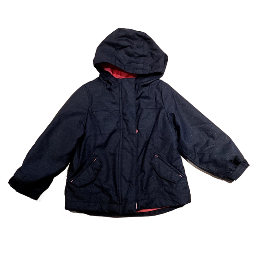 3T Girls Cherokee Black/Pink Heavyweight Windbreaker