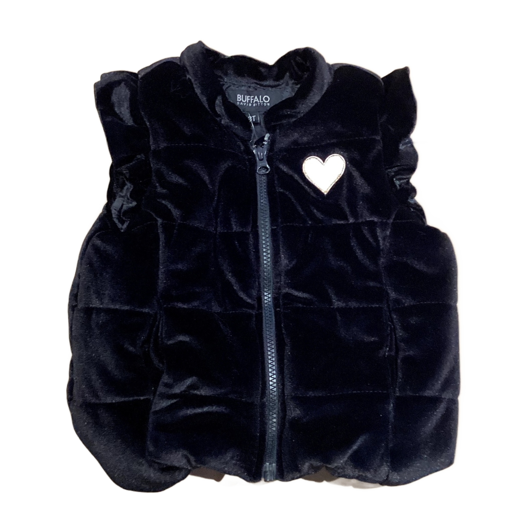 3T Girls Buffalo David Bitton "Velour" Vest w/ Heart Detail