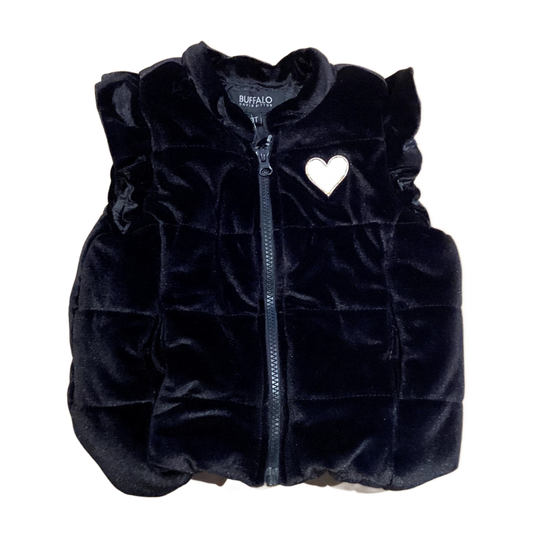 3T Girls Buffalo David Bitton "Velour" Vest w/ Heart Detail