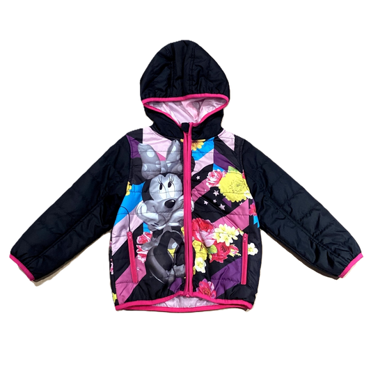 3T Girls Disney Minnie Mouse Colorful Lightweight Puffer Coat