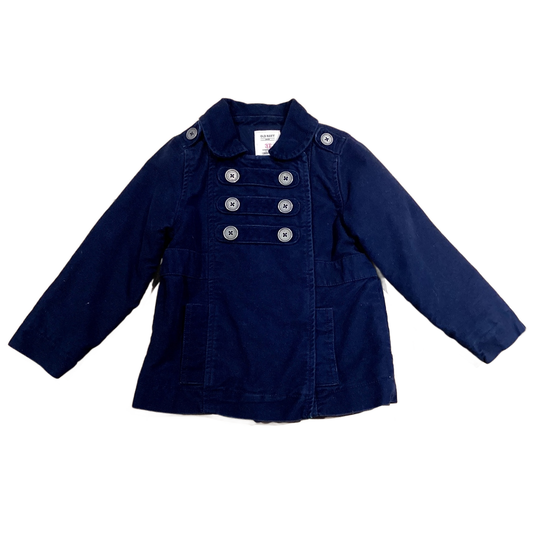 3T Girls Old Navy Navy Doubled-Breasted Jacket
