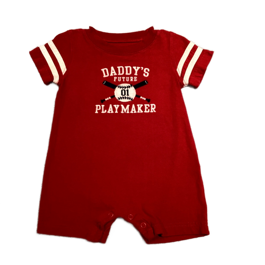 6-9 Boys Carter's Red Daddy's Future Playmaker Romper