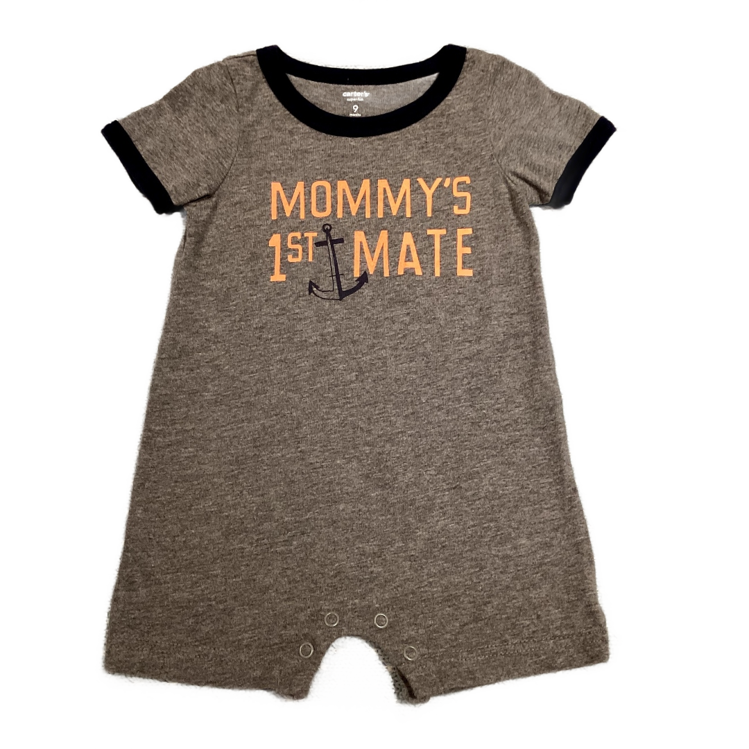 6-9 Boys Carter's Gray Mommy's First Mate Romper