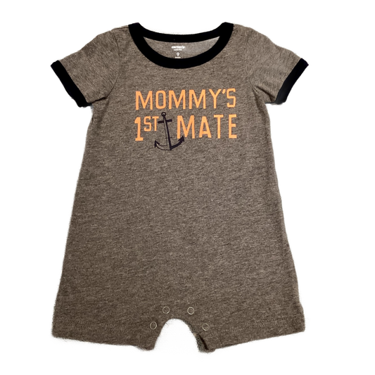 6-9 Boys Carter's Gray Mommy's First Mate Romper
