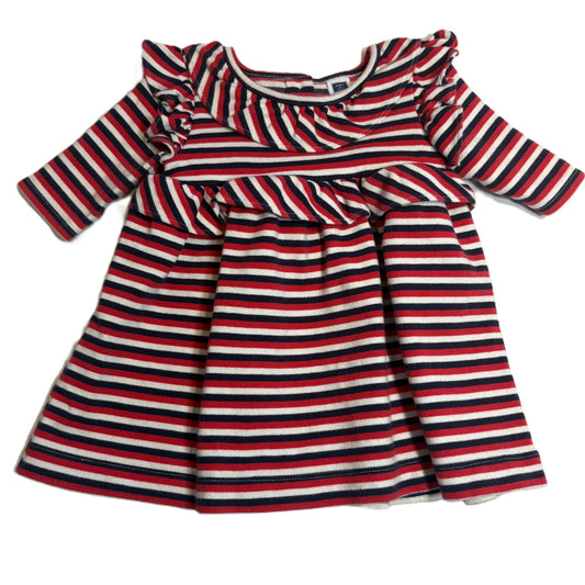 3-6 Girls Janie and Jack Red, White, and Blue Ruffle Dress