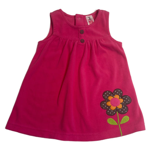 6-9 Girls Carter's Hot Pink Dress w/Flower
