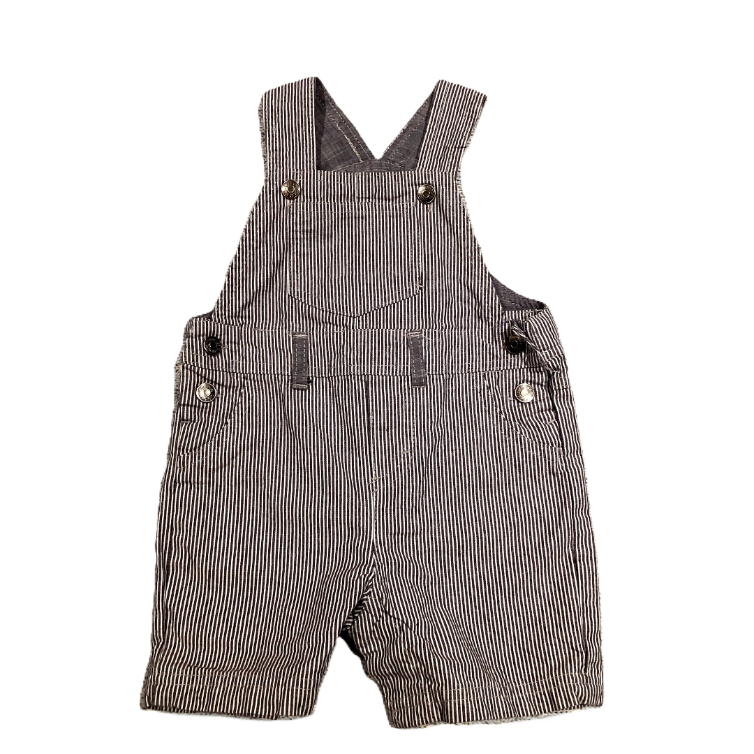 6-9 Boys Cherokee Blue/White Pinstripe Overalls