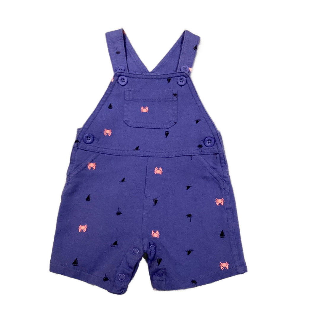 6-9 Boys Carter's Light Royal Blue Overalls w/Crabs and Sailboats