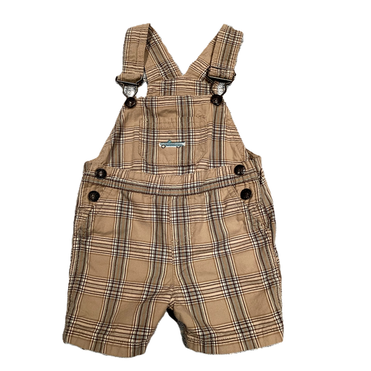 6-9 Boys Koala Kids Khaki Plaid Overalls