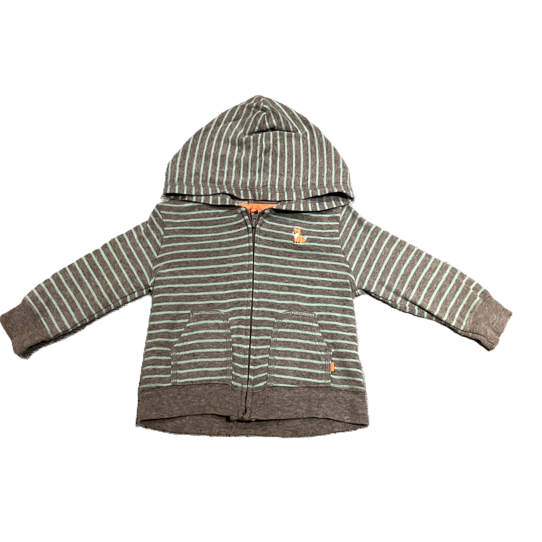 6-9 Boys Carter's Gray/Aqua Zip Front Hlightweight Sweatshirt