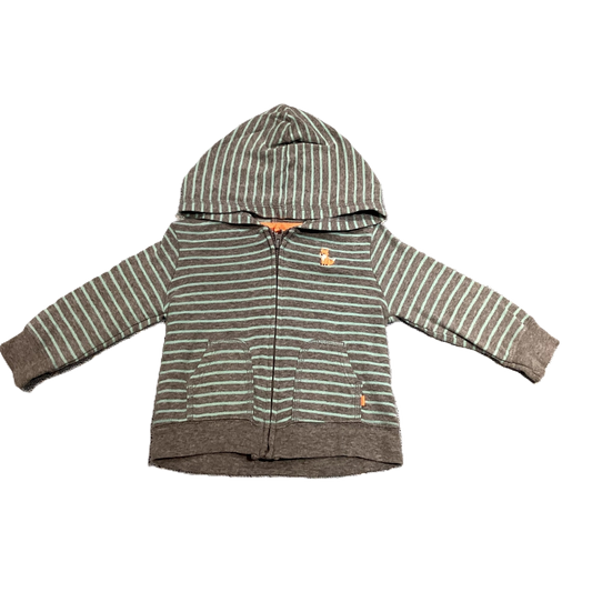 6-9 Boys Carter's Gray/Aqua Zip Front Hlightweight Sweatshirt