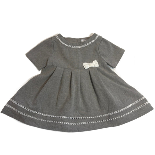 6-9 Girls Tahari Gray Pleated Dress