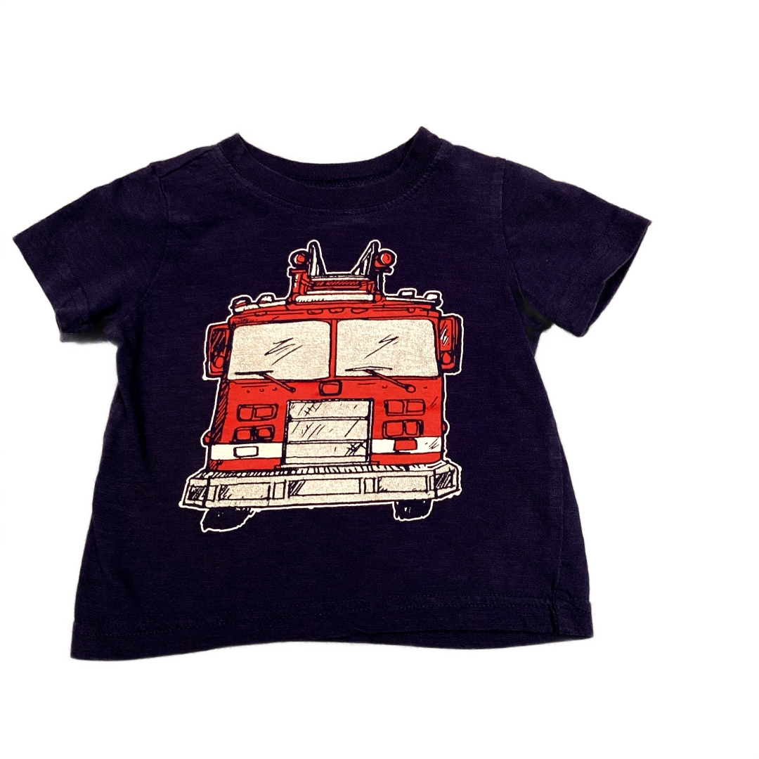 6-9 Boys Carter's Navy Fire Truck Tshirt