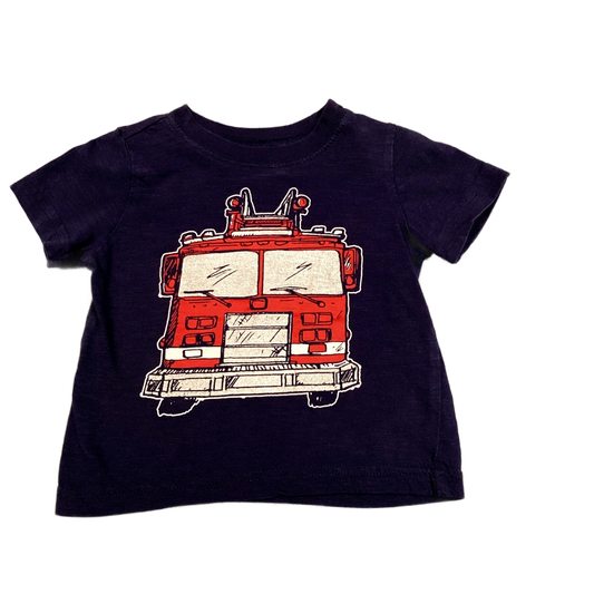6-9 Boys Carter's Navy Fire Truck Tshirt
