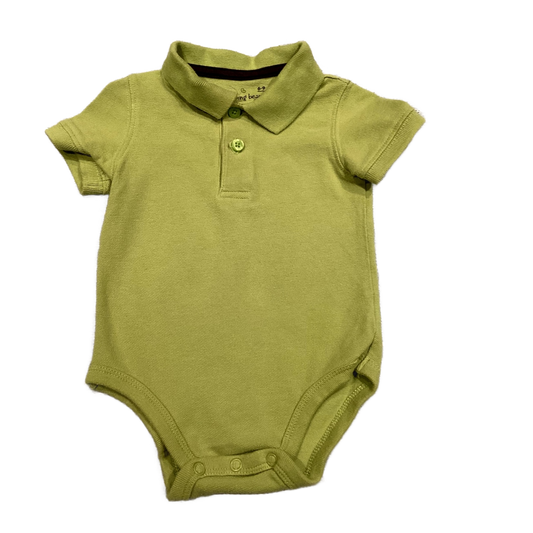 6-9 Boys Jumping Beans Lime Green Polo Onesie