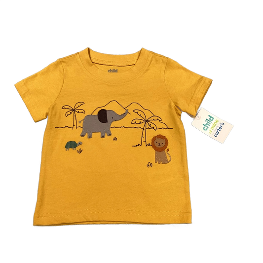 6-9 Boys Child of Mine NWT Yellow Safari Animals Shirt