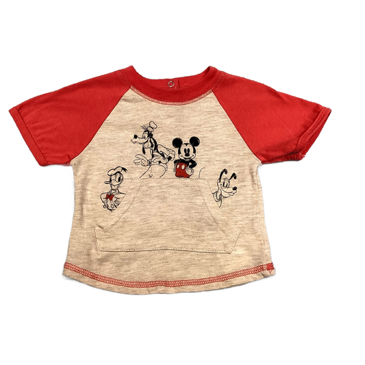 6-9 Boys Disney Baby Oatmeal/Melon Disney Characters Tshirt