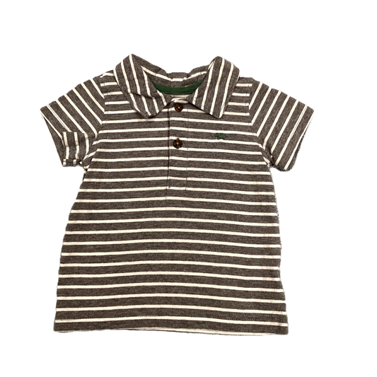 6-9 Boys Carter's Gray/White Striped Polo Shirt