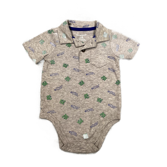 6-9 Boys Garanimals Gray Wild One Onesie