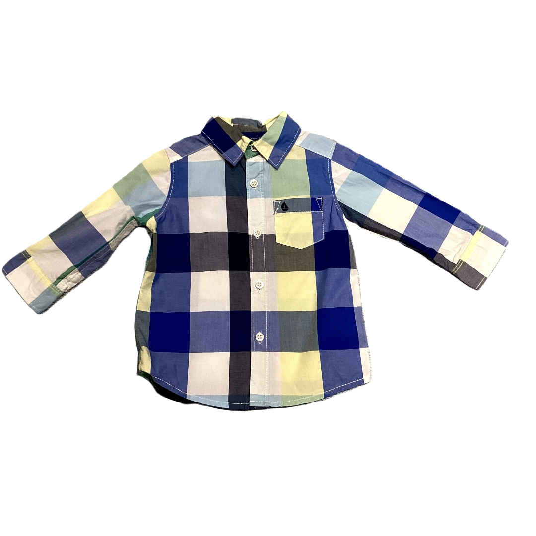 6-9 Boys Carter's Blues Plaid Button Down Shirt