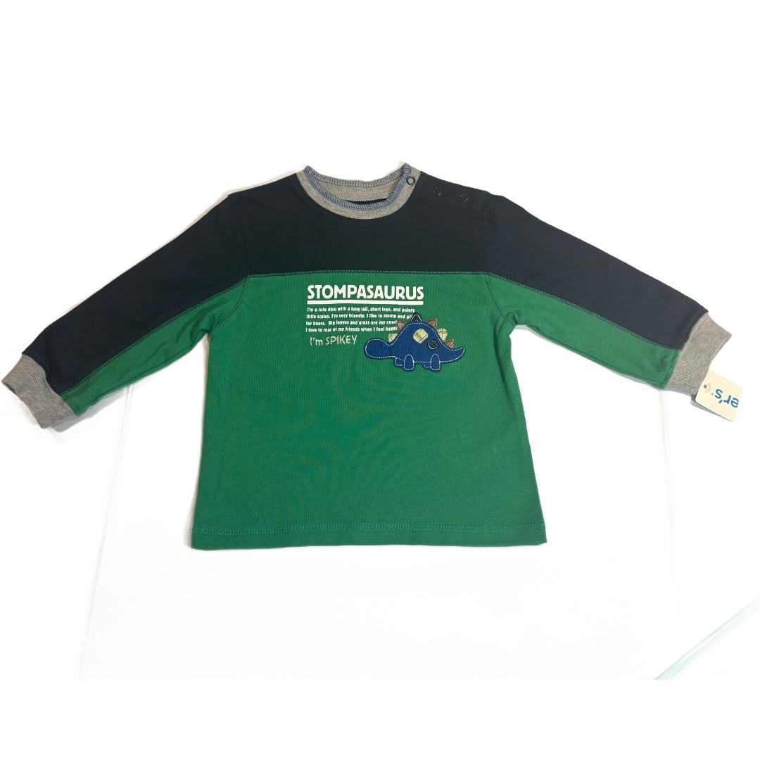 9-12 Boys Carter's NWT Green and Blue Stompasaurus Long Sleeve