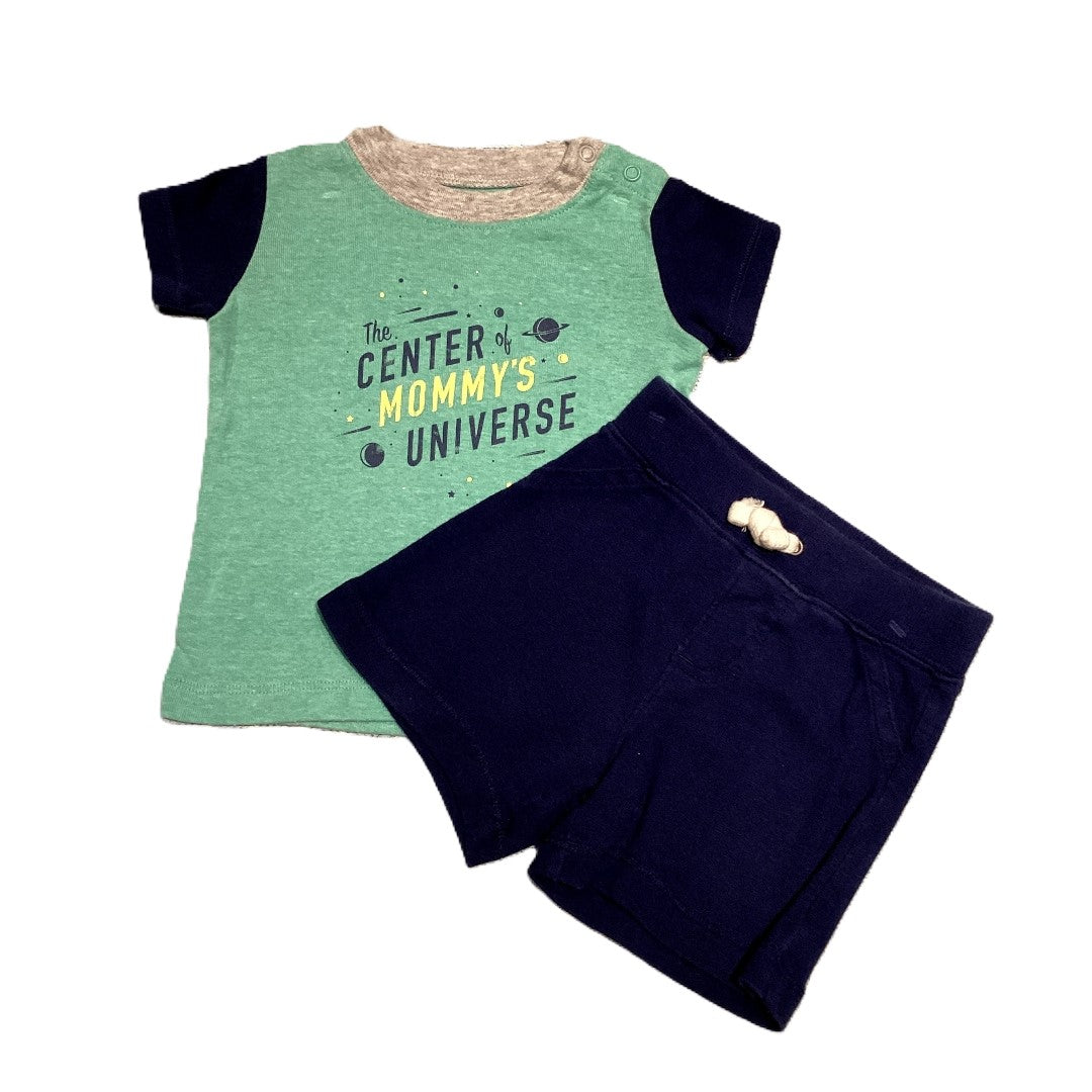 6-9 Boys Carter's Mint Center of Mommy's Universe Shirt, Carter's Shorts