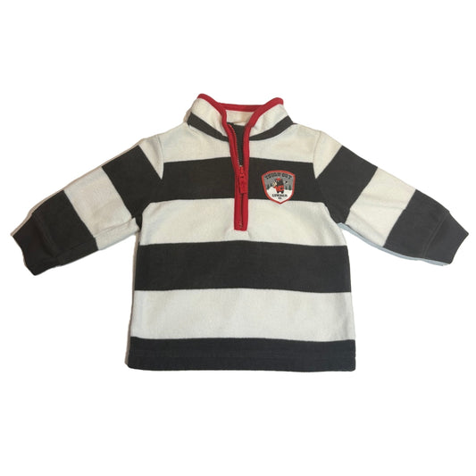 9-12 Boys Carter's Charcoal/White Tuff Guy Half Zip