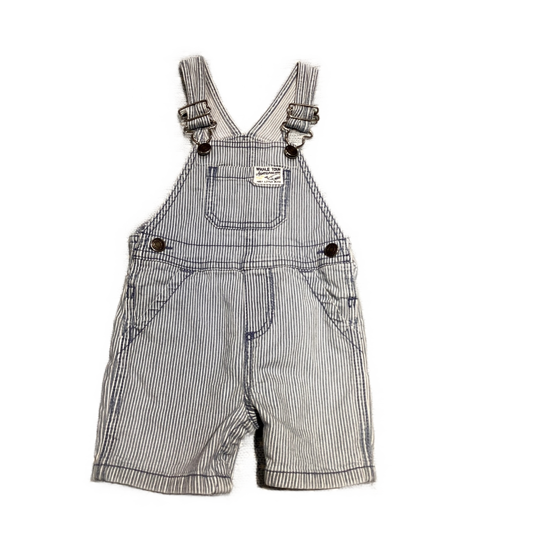 6-9 Boys Carter's Chambray/White Stripe Overalls
