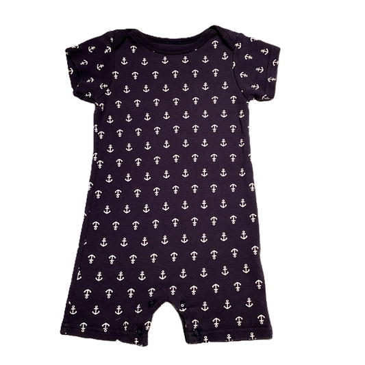 6-9 Boys HB Navy Romper w/Anchors