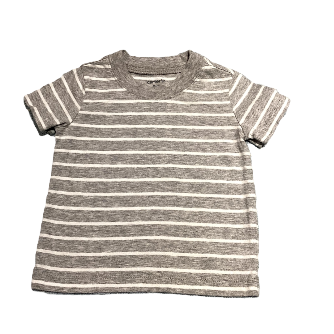 6-9 Boys Carter's Gray/White Stripe Tshirt