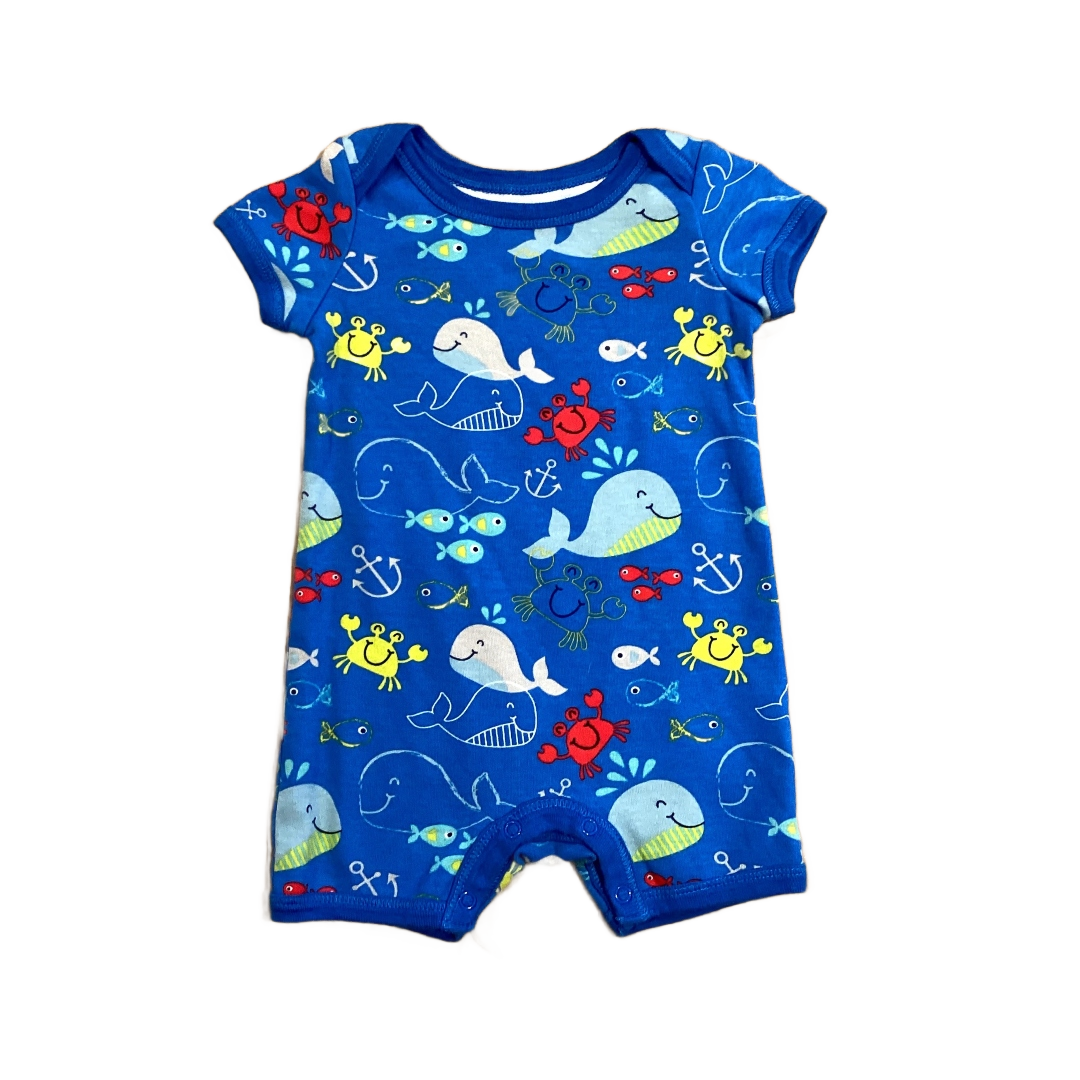 0-3 Boys Koala Baby Blue Sea Animals Romper