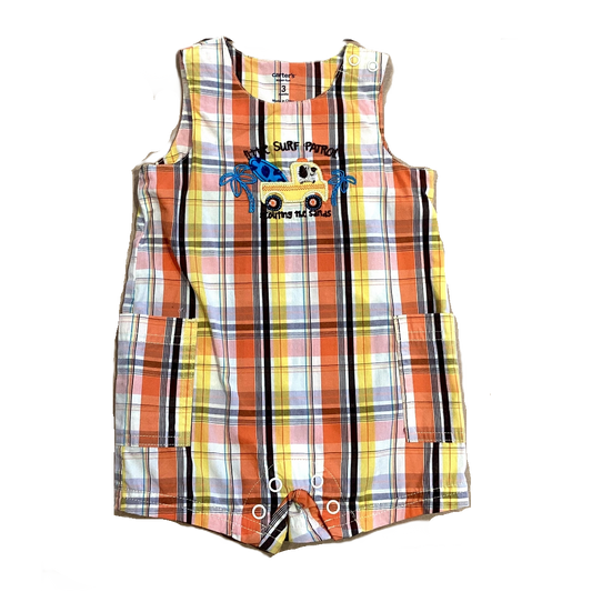 0-3 Boys Carter's Multi-Colored Little Surf Patrol Plaid Onesie