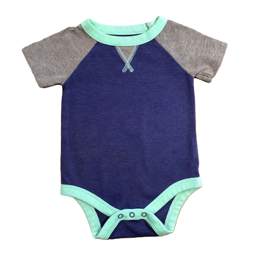 0-3 Boys Cat & Jack Blue and Gray Onesie