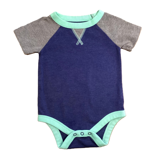 0-3 Boys Cat & Jack Blue and Gray Onesie
