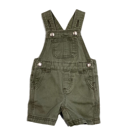 0-3 Boys Old Navy Sage Green Denim Overalls