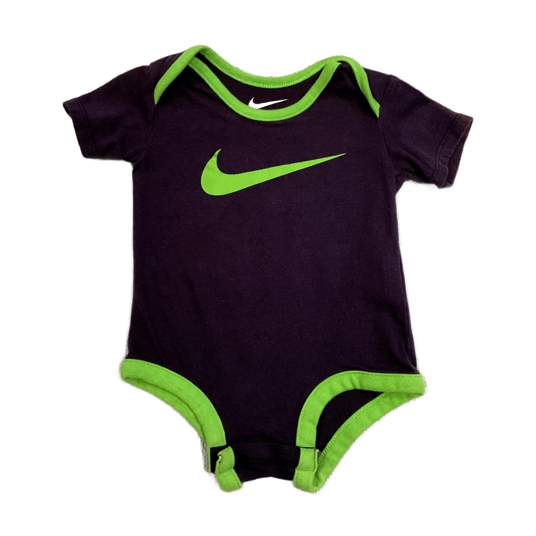 3-6 Boys Nike Navy Blue and Green Short Sleeved Onesie