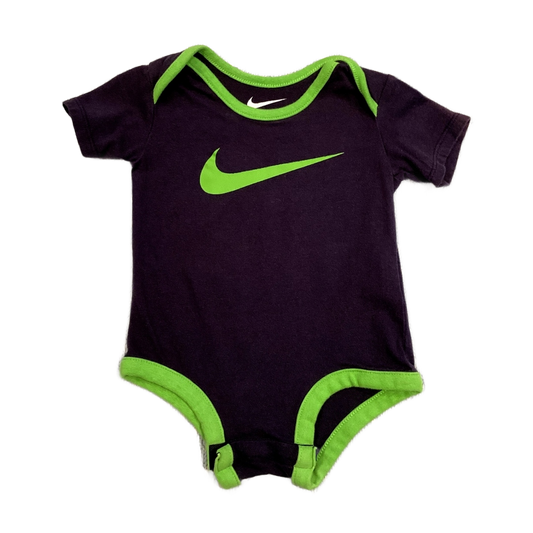 3-6 Boys Nike Navy Blue and Green Short Sleeved Onesie