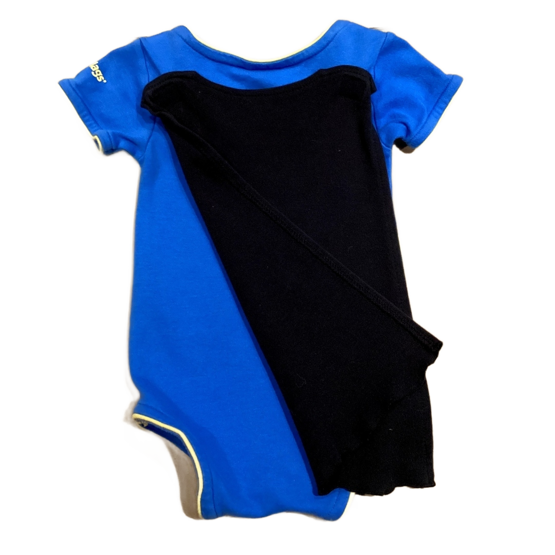 3-6 Boys Six Flags Batman Onesie with Velcro Black Cape