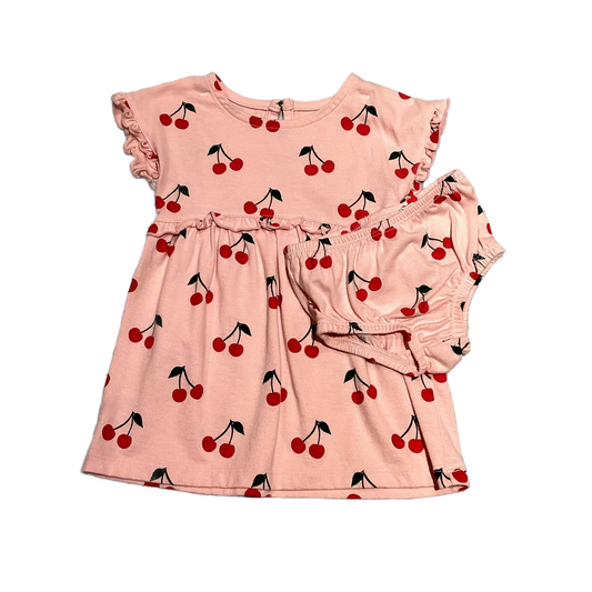 6-9 Girls Wonder Nation Pink Dress w/Cherries