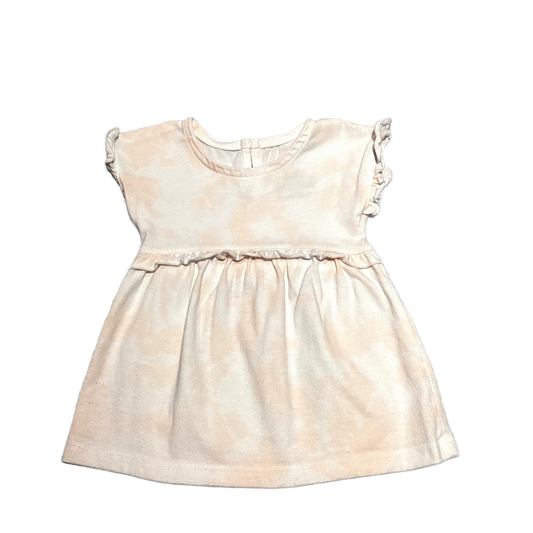 6-9 Girls Wonder Nation White & Pale Pink Marbled Tshirt