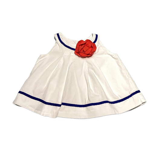 6-9 Girls Janie & Jack White/Blue Sailor Shirt