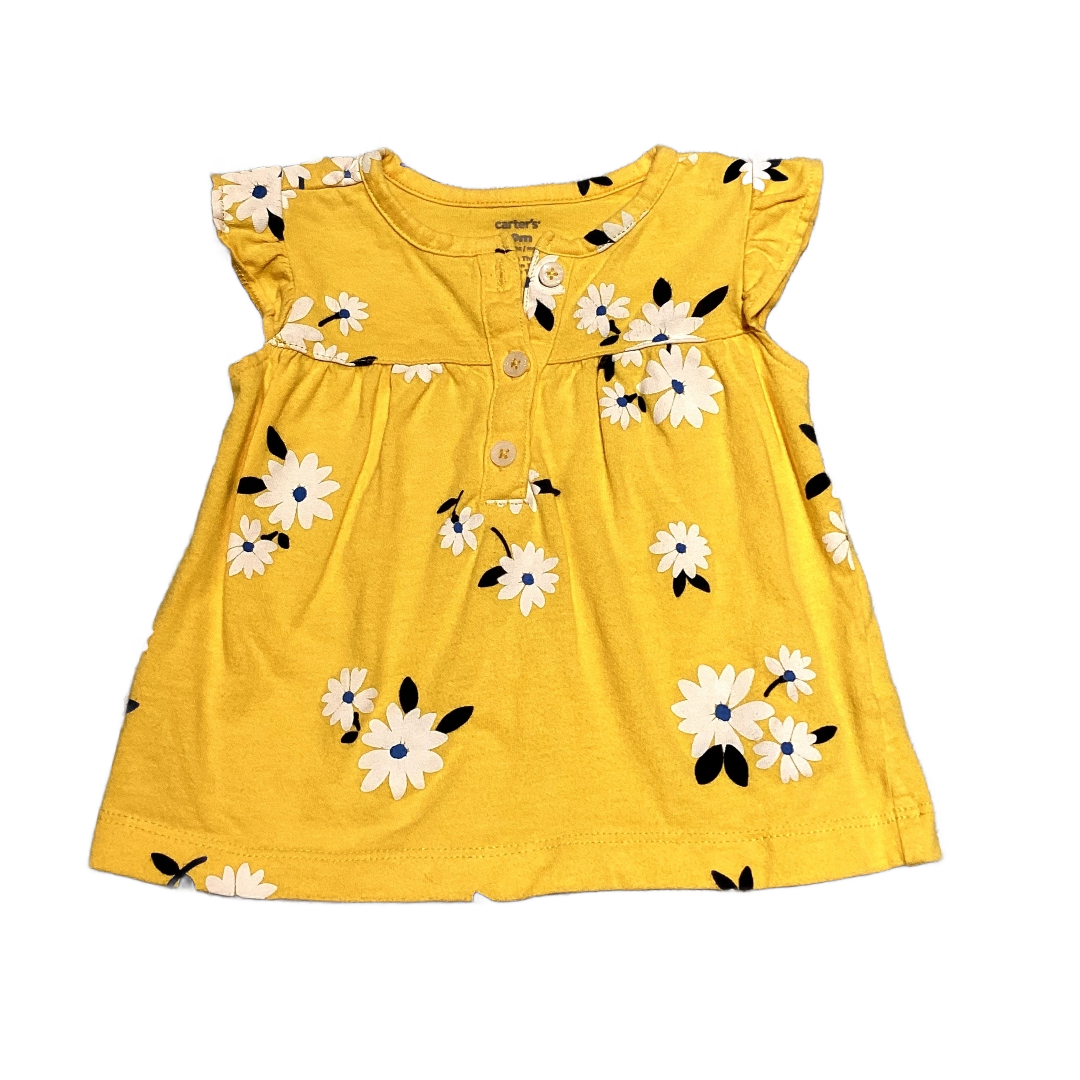 6-9 Girls Carter's Bright Yellow Floral Shirt
