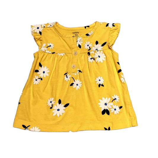 6-9 Girls Carter's Bright Yellow Floral Shirt