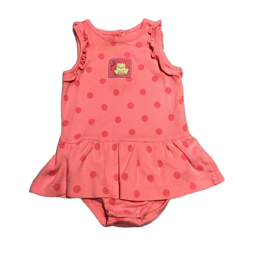 6-9 Girls Carter's Light/Dark Pink Romper w/Frog